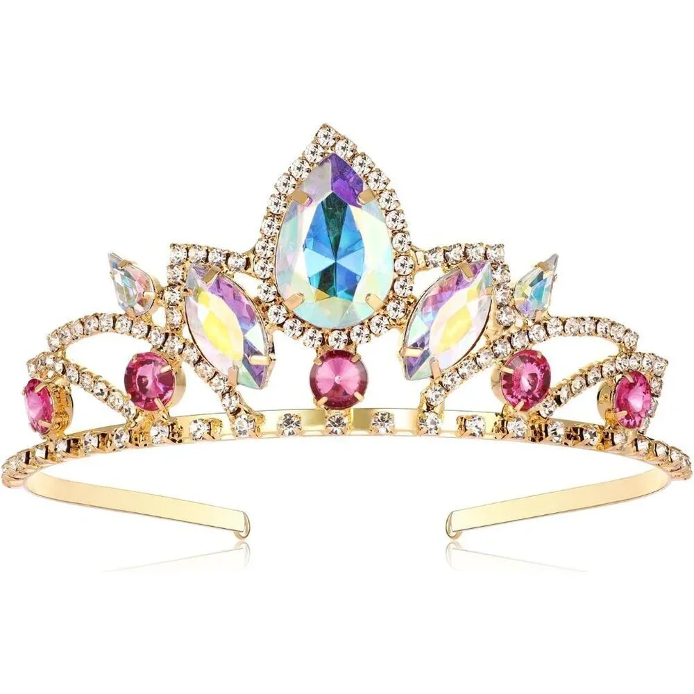 Rapunzel Crown Tiara Alloy Rhinestone Party Headband for Costume